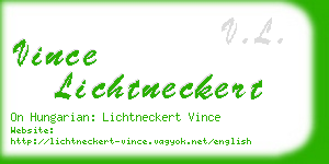 vince lichtneckert business card